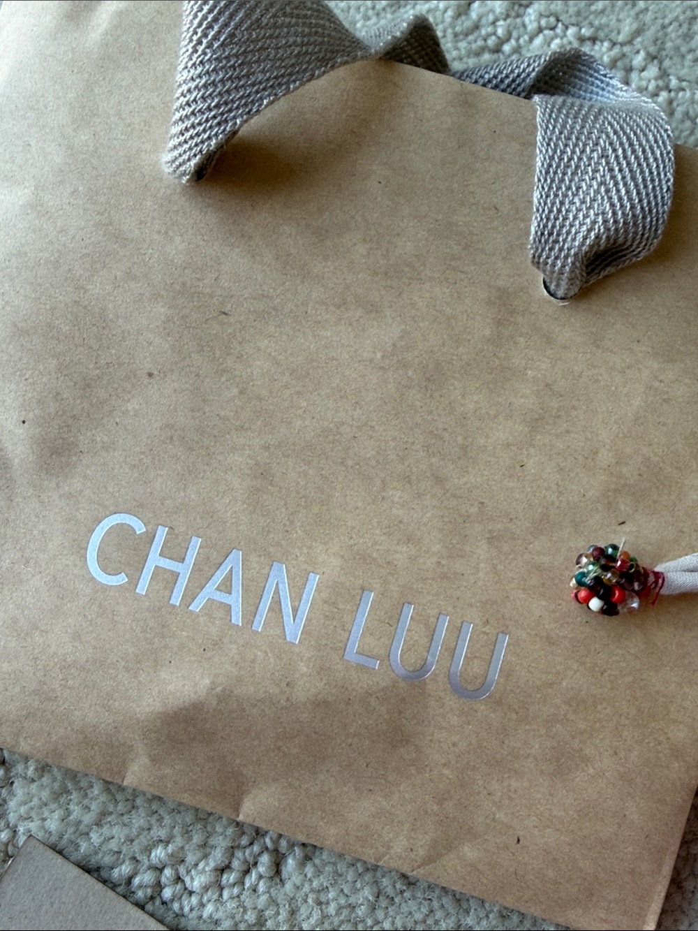 Chan Luu JAPAN EDITION orange Pink, Cream & Brown Beaded Leather Wrap Bracelet - Picture 8 of 8
